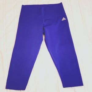 womens medium adidas climalite leggings, purple